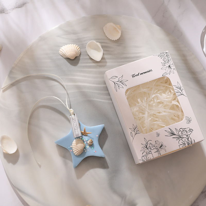 星型 アロマワックス 1 個 完成品 ミツロウ 無火香薰 芳香剤 ルームフレグランス おしゃれ 海辺雑貨 クチナシ ジャスミン ラベンダー ハーブ