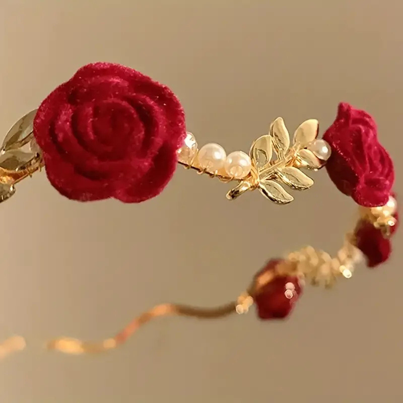 髪飾り成人式 カチューシャ  薔薇 バラ パールカチューシャ 痛くない おしゃれ  結婚式 二次会 プレゼント