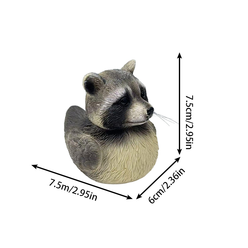 アヒル置物 動物フィギュア フクロウアヒル ハクトウアヒル アライグマアヒル ワニアヒル レジン インテリア