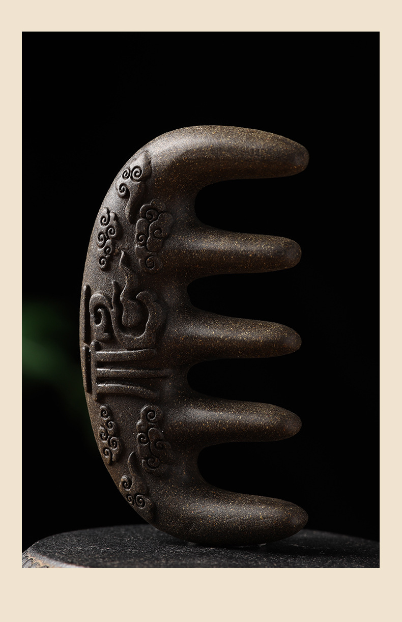 マッサージ櫛 コーム 天然 ツルドクダミ製  何首烏 頭皮ケア 