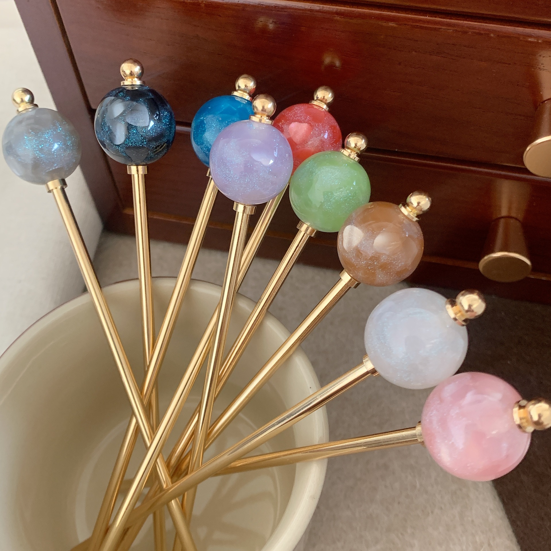 シンプル かんざし 簪 ヘアスティック 飴玉  一本挿し レディース 着物 髪飾り 普段使い 留袖 花火大会 大人 成人式 七五三