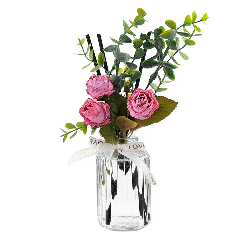 フラワーリードディフューザー アロマ 造花  精油60ml ルームフレグランス リビング  寝室 インテリア雑貨