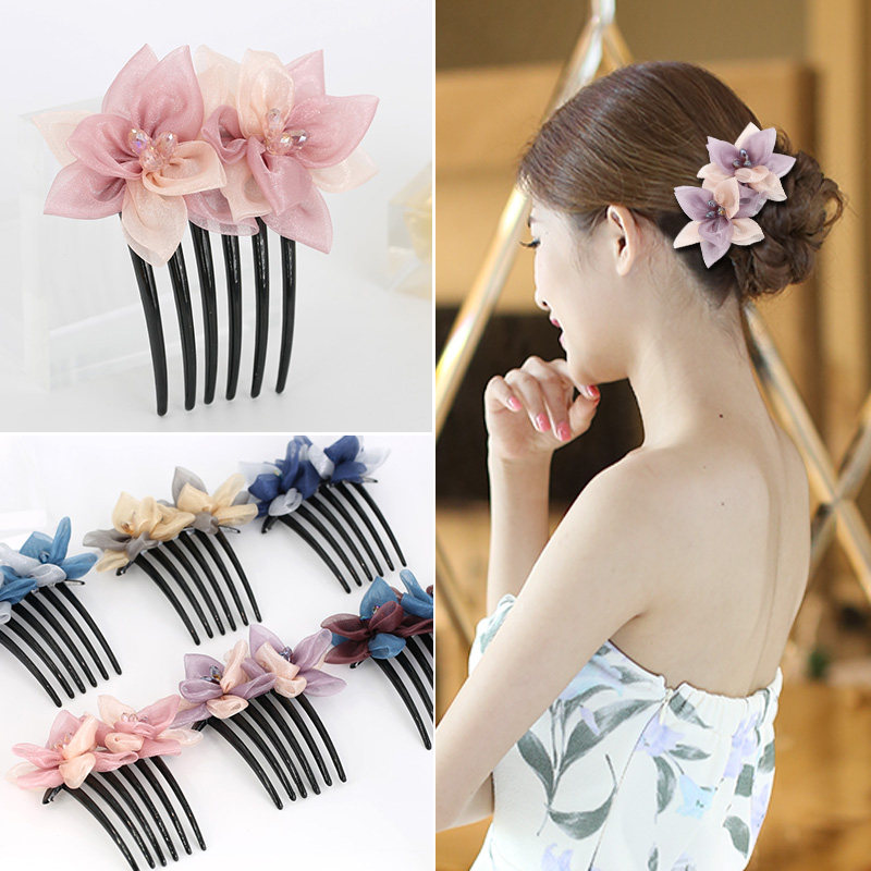 髪飾り かんざし 簪 シルクフラワー  ヘアコーム レディース 女性 ヘアアクセサリー  おしゃれ 成人式 結婚式