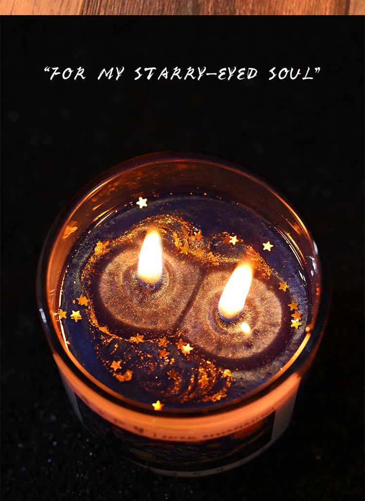 星月夜 アロマキャンドル 癒し ギフト インテリア ソイワックス キャンドル お風呂