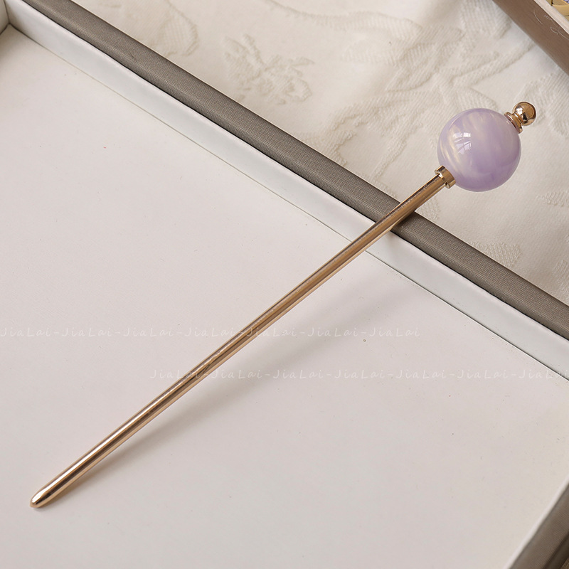 シンプル かんざし 簪 ヘアスティック 飴玉  一本挿し レディース 着物 髪飾り 普段使い 留袖 花火大会 大人 成人式 七五三