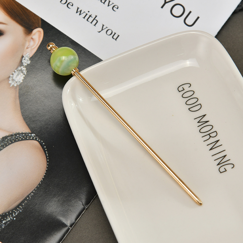 シンプル かんざし 簪 ヘアスティック 飴玉  一本挿し レディース 着物 髪飾り 普段使い 留袖 花火大会 大人 成人式 七五三