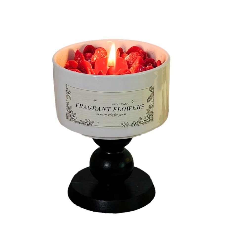 アロマキャンドル バラキャンドル  バレンタインギフトおしゃれ 天然 キャンドル  結婚祝い 誕生日ギフト ローズ アロマ