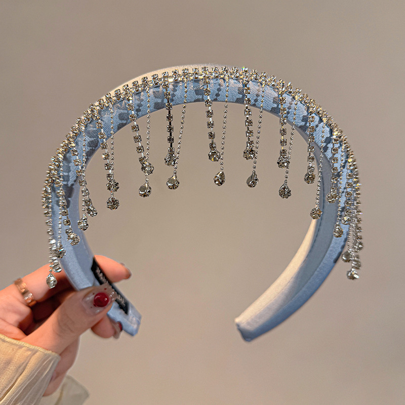 ヘアバンド レディース ラインストーン フリンジ カチューシャ ヘアアクセサリー おしゃれ パーティー 結婚式 二次会  