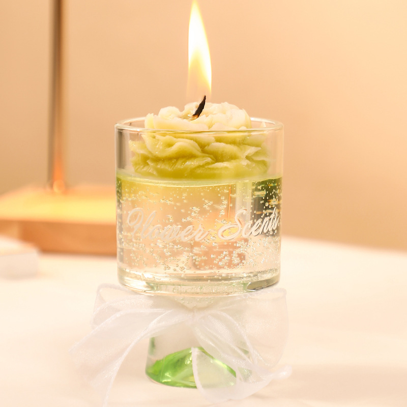 アロマキャンドル 牡丹 キャンドル ソイキャンドル 花の香り おしゃれ 癒し グッズ 女性 可愛い ギフト インテリア