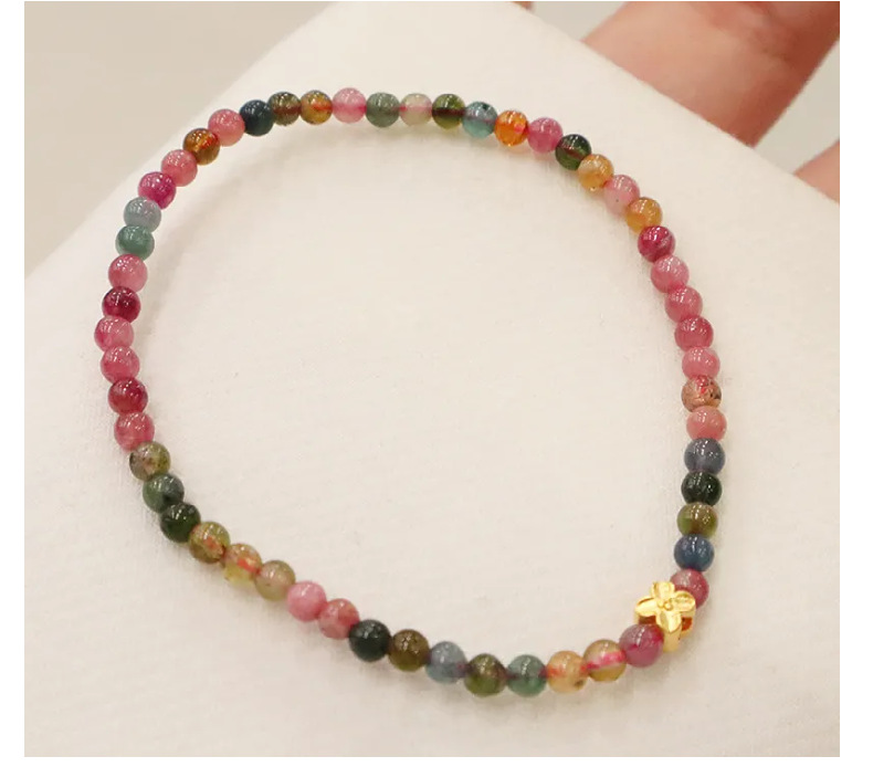 トルマリン ブレスレット 天然石 パワーストーン 桃の花 レディース メンズ アクセサリー