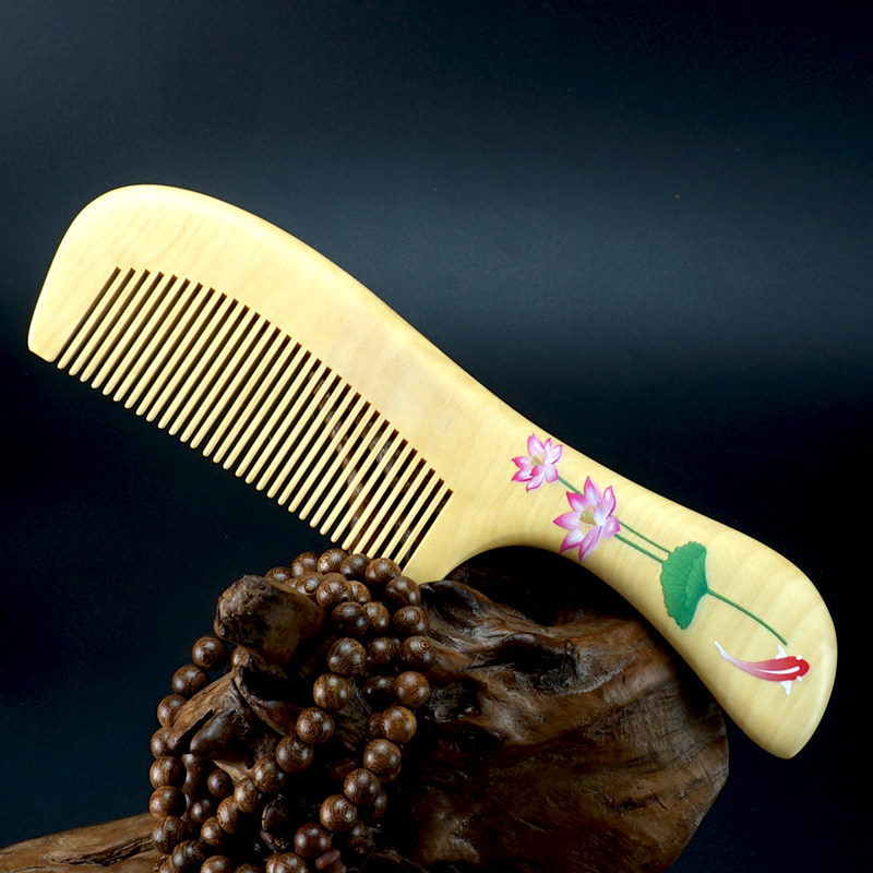 つげ櫛  椿油 潤いつげ櫛 頭部血行促進して 脱毛を防ぎ 髮の栄養不良を防止  