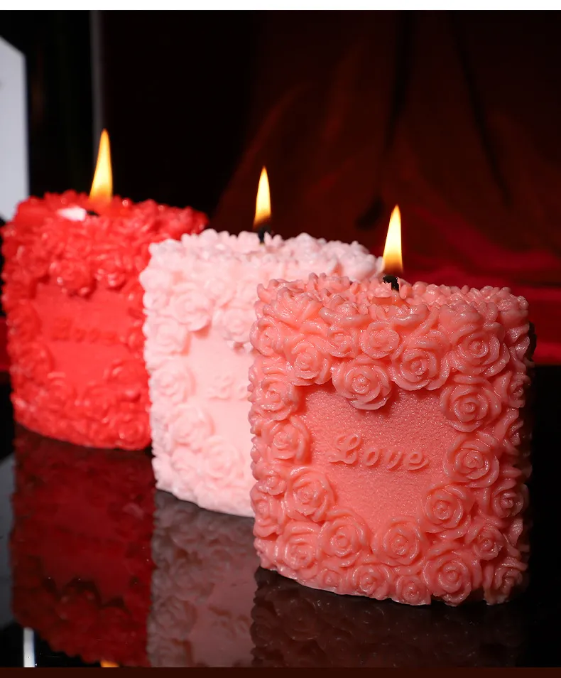 ローズキャンドル ソイワックス アロマ キャンドル ギフト 癒し 香り 彼氏・彼女 プレゼント バレンタイン ソイキャンドル