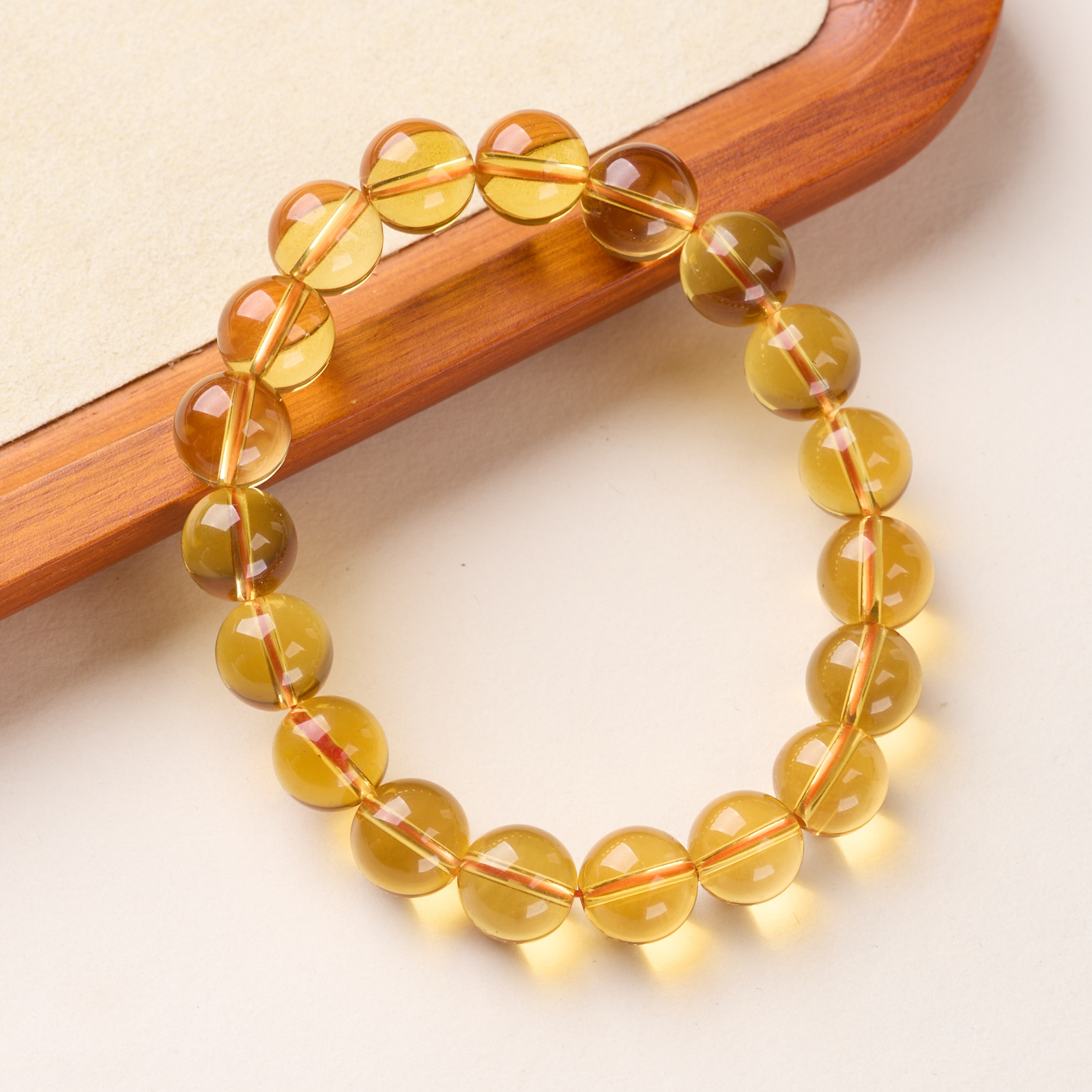 天然石 シトリンブレスレット パワーストーン 8mm 10mm エネルギー ジュエリー メンズ レディース