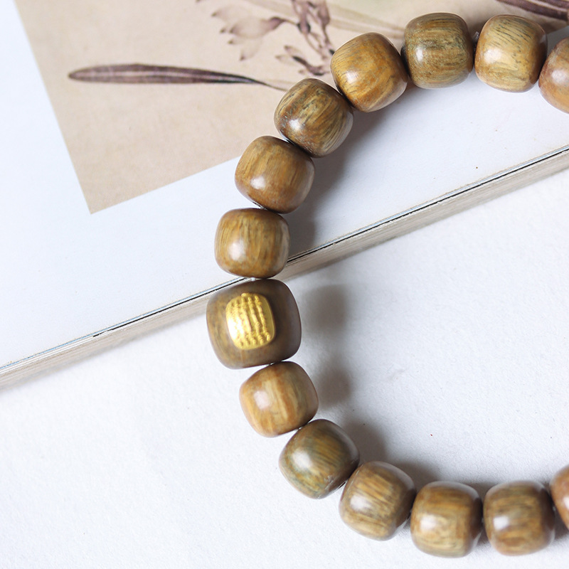 数珠 ブレスレット 緑檀 仏教 念珠 りょくだん 10mm グリーン 木製  