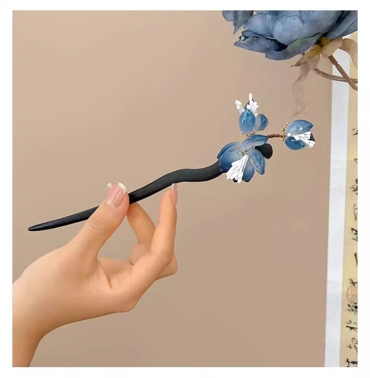 かんざし 木簪 玉蘭花 一本差し 天然木 髪飾り 和装 普段使い