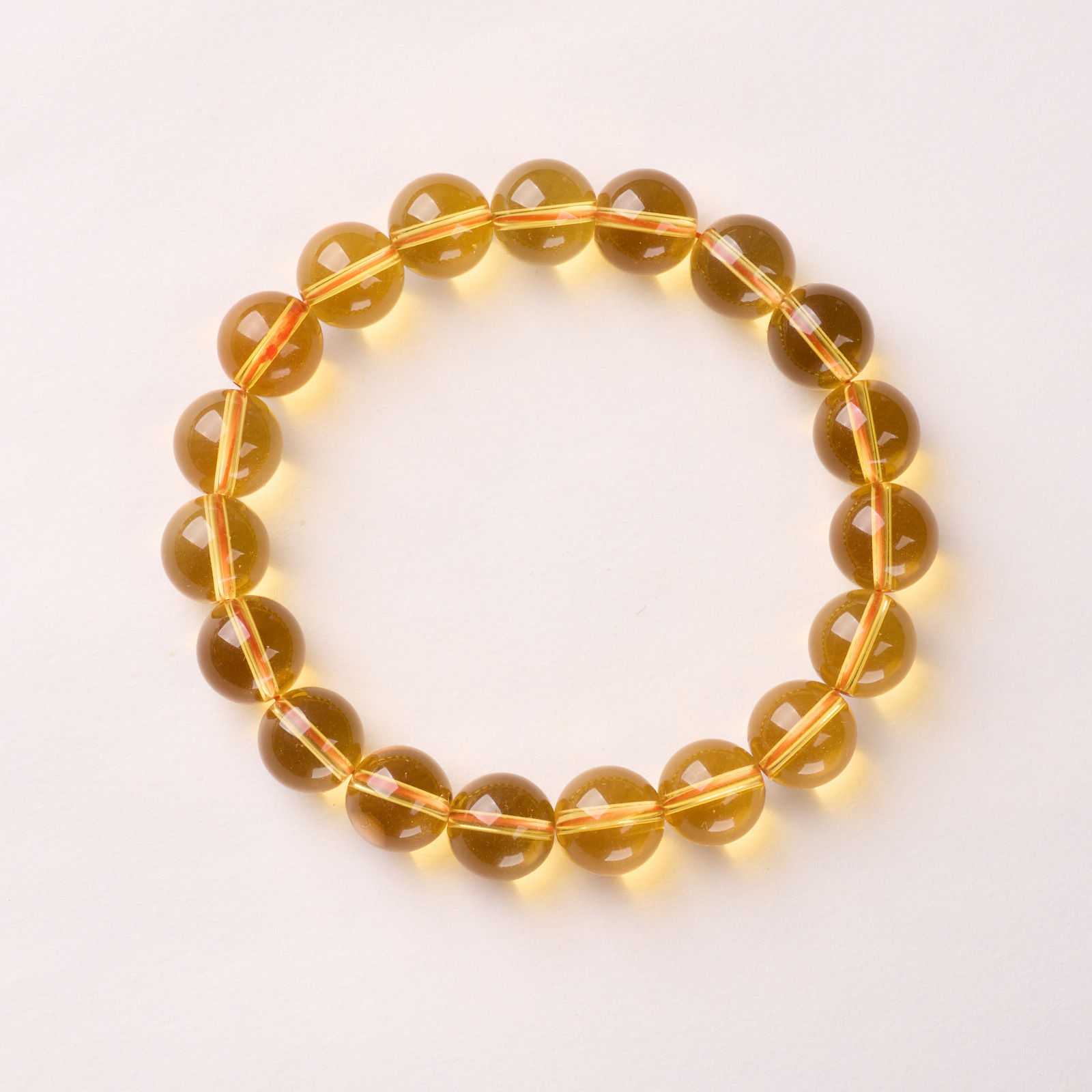 天然石 シトリンブレスレット パワーストーン 8mm 10mm エネルギー ジュエリー メンズ レディース
