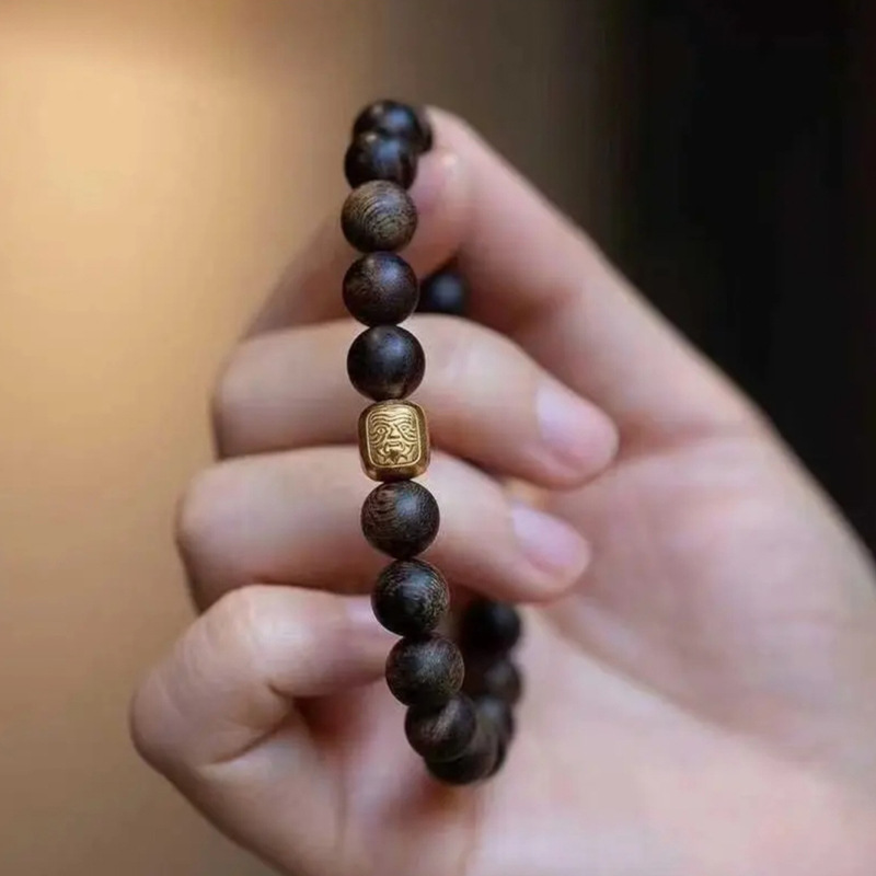 沈香木ブレスレット 沈水香木 高級香木 ブレスレット 5mm 6mm シルバー925 男性用 女性用 数珠ブレス 腕輪