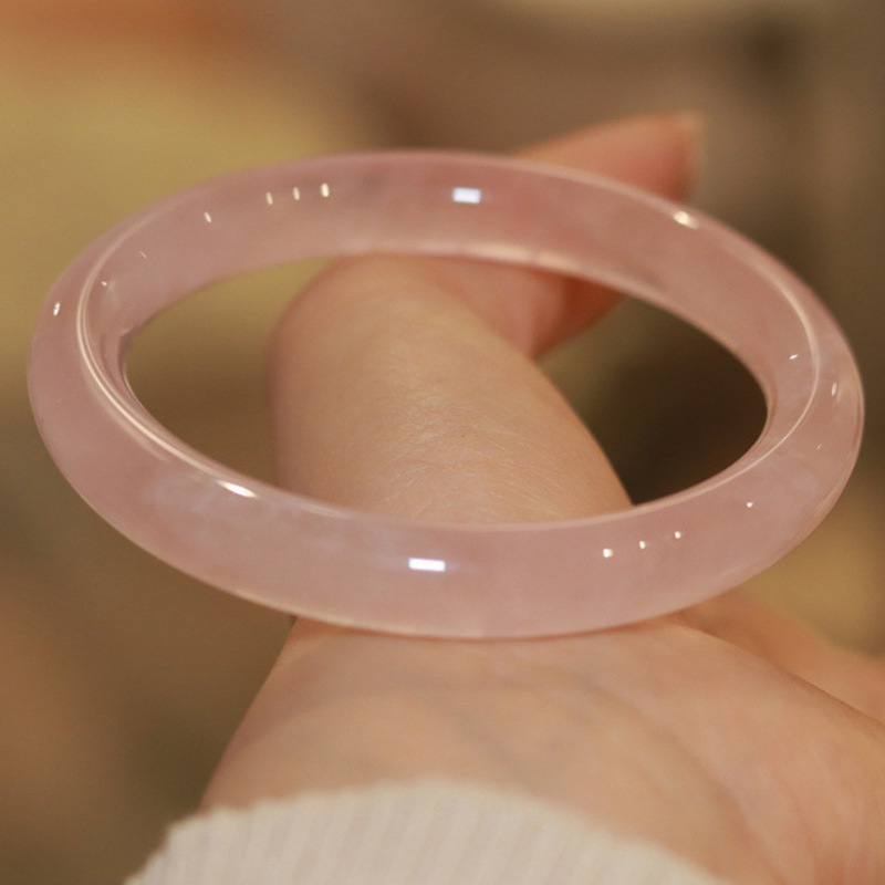 ローズクォーツ バングル ピンク 水晶 ブレスレット 天然石 パワーストーン 腕輪バングル