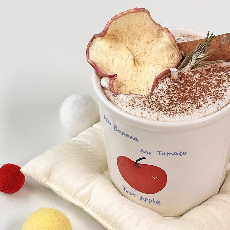 カフェラテ風 アロマキャンドル リンゴ ろうそく ボタニカルキャンドル  ソイキャンドル おしゃれ