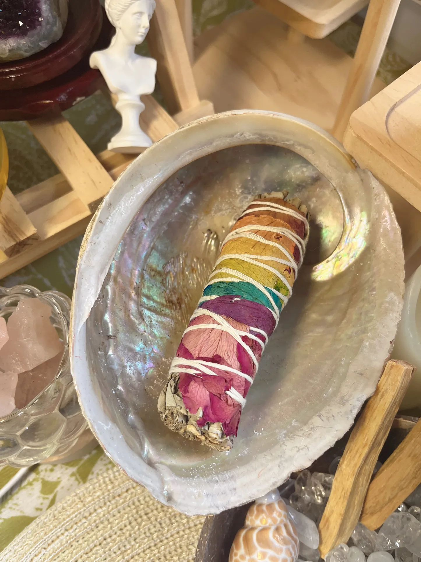 ホワイトセージ バラ バンドル アロマバンドル 1本 アロマ お香 無農薬 ハーブ