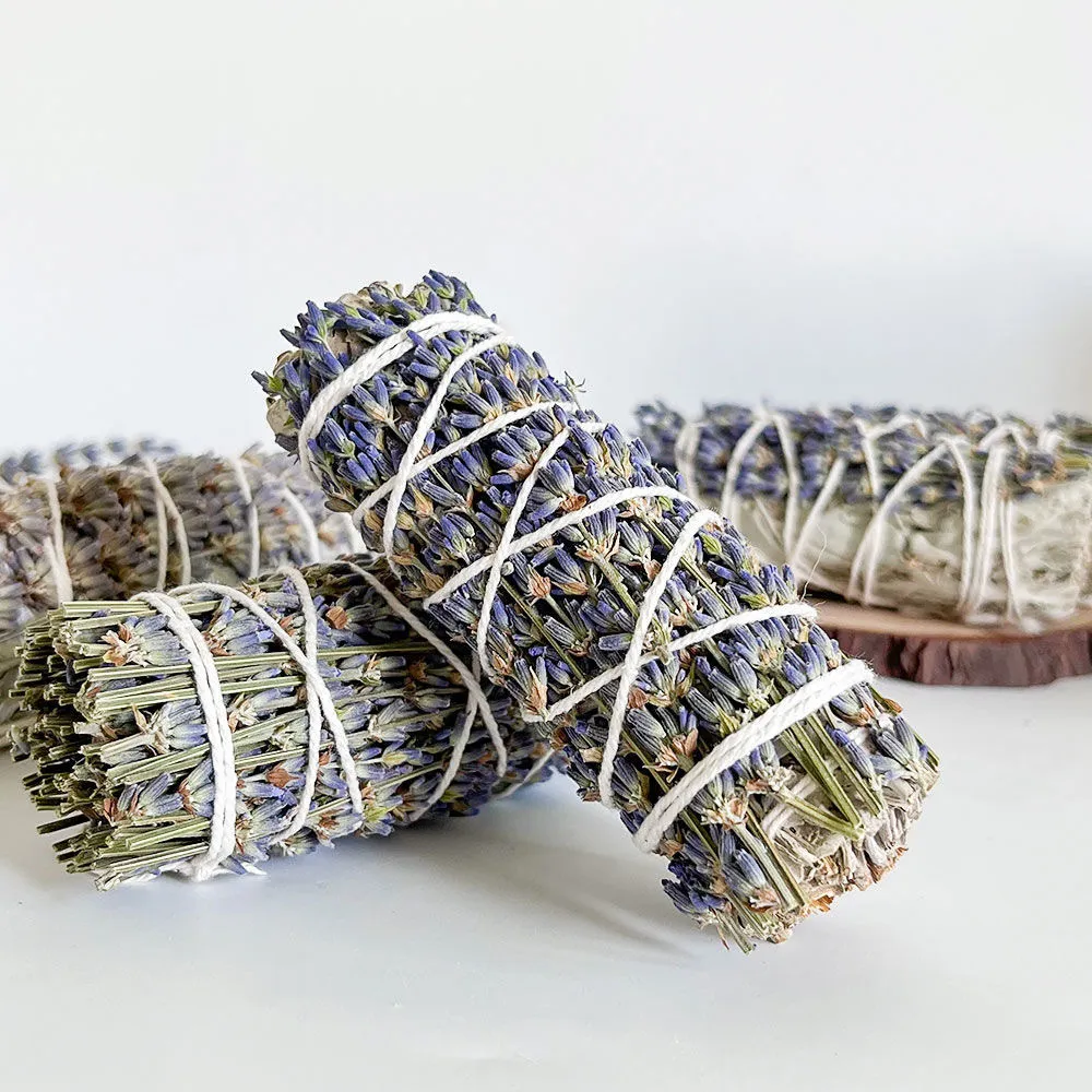 ラベンダー ホワイトセージ バンドル アロマ 空間浄化 お香 安眠グッズ 無農薬