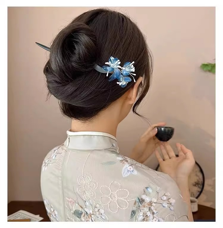 かんざし 木簪 玉蘭花 一本差し 天然木 髪飾り 和装 普段使い