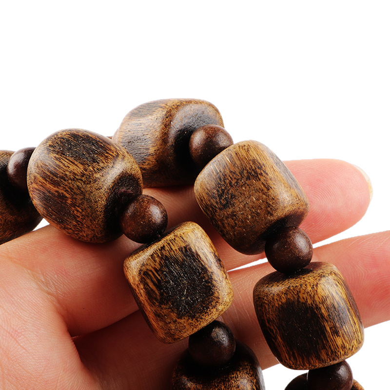 数珠 念珠 ベトナム沈香木  ブレスレット 男女兼用 仏教数珠 18mm お守り 開運