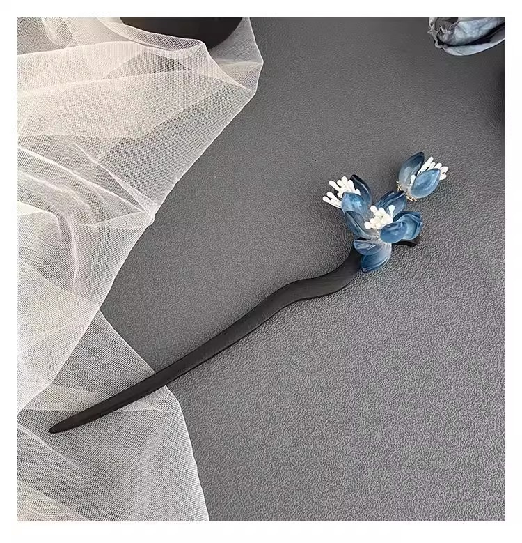 かんざし 木簪 玉蘭花 一本差し 天然木 髪飾り 和装 普段使い