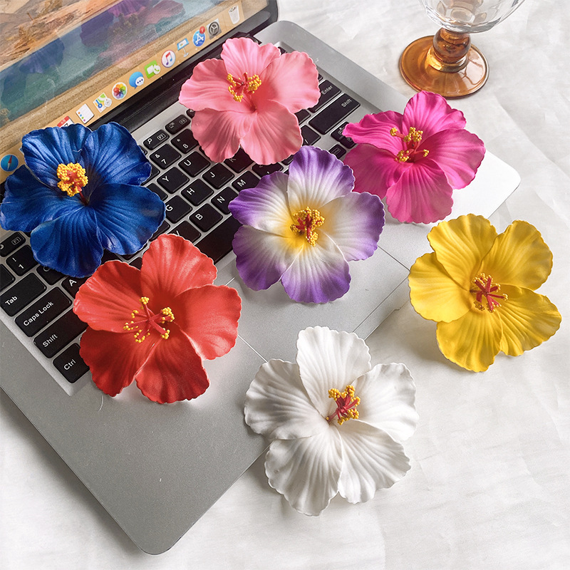 ヘアクリップ ハイビスカス フラワー お花 バンスクリップ ヘアアクセサリー 髪飾り 結婚式