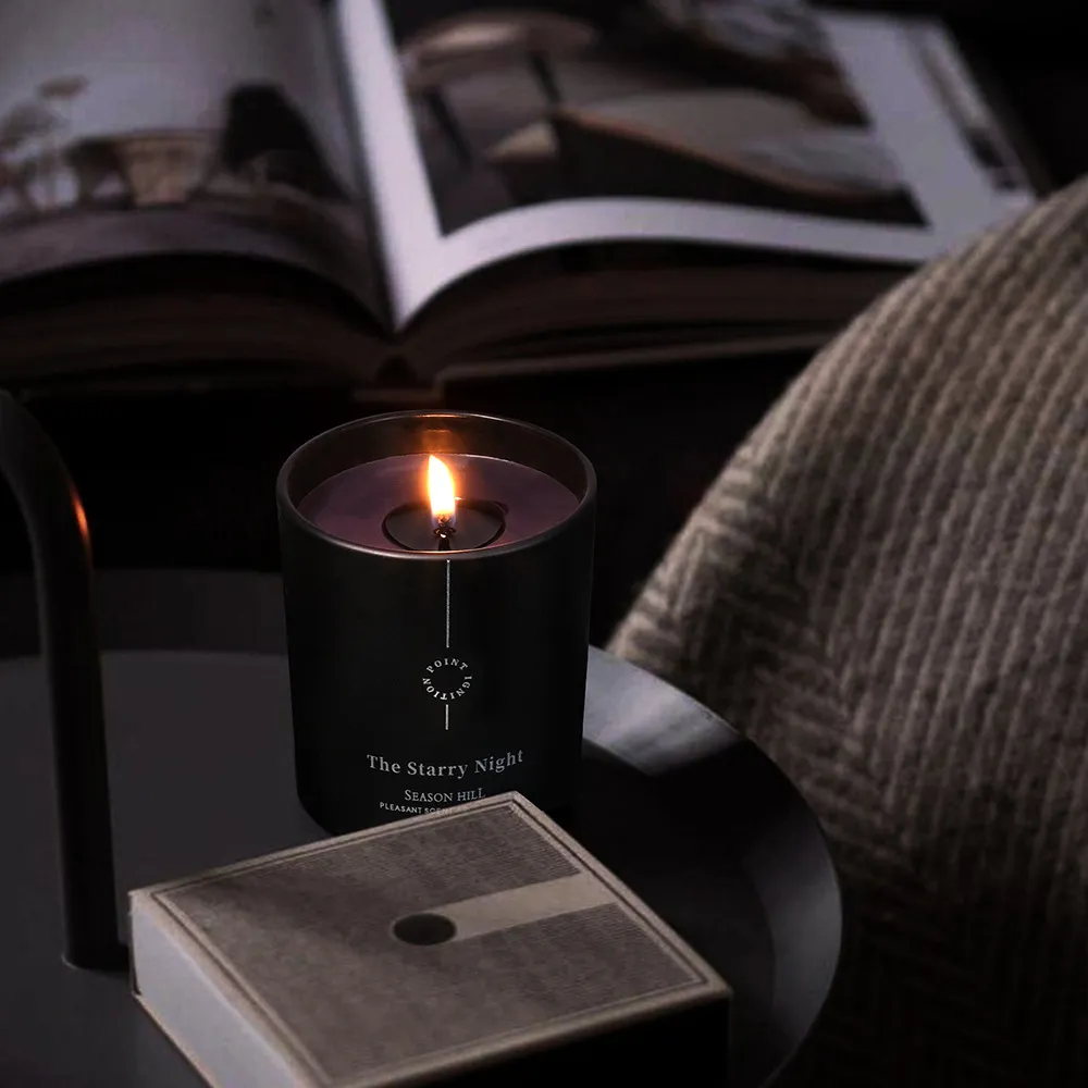 プレミアム アロマキャンドル 黒缶入り ソイキャンドル キャンドルランタン ルームフレグランス お風呂 瞑想 誕生日 お祝い