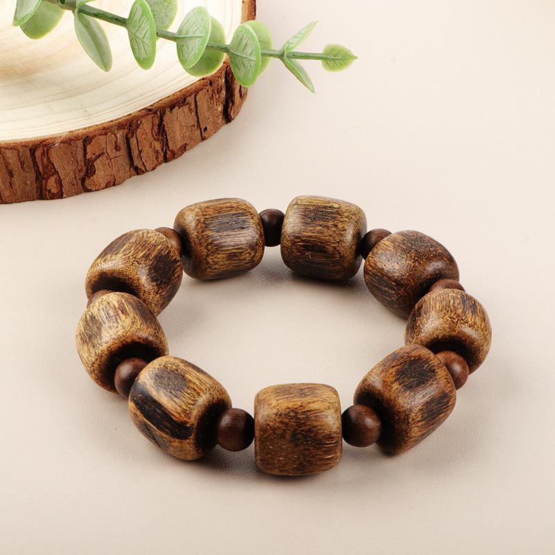 数珠 念珠 ベトナム沈香木  ブレスレット 男女兼用 仏教数珠 18mm お守り 開運