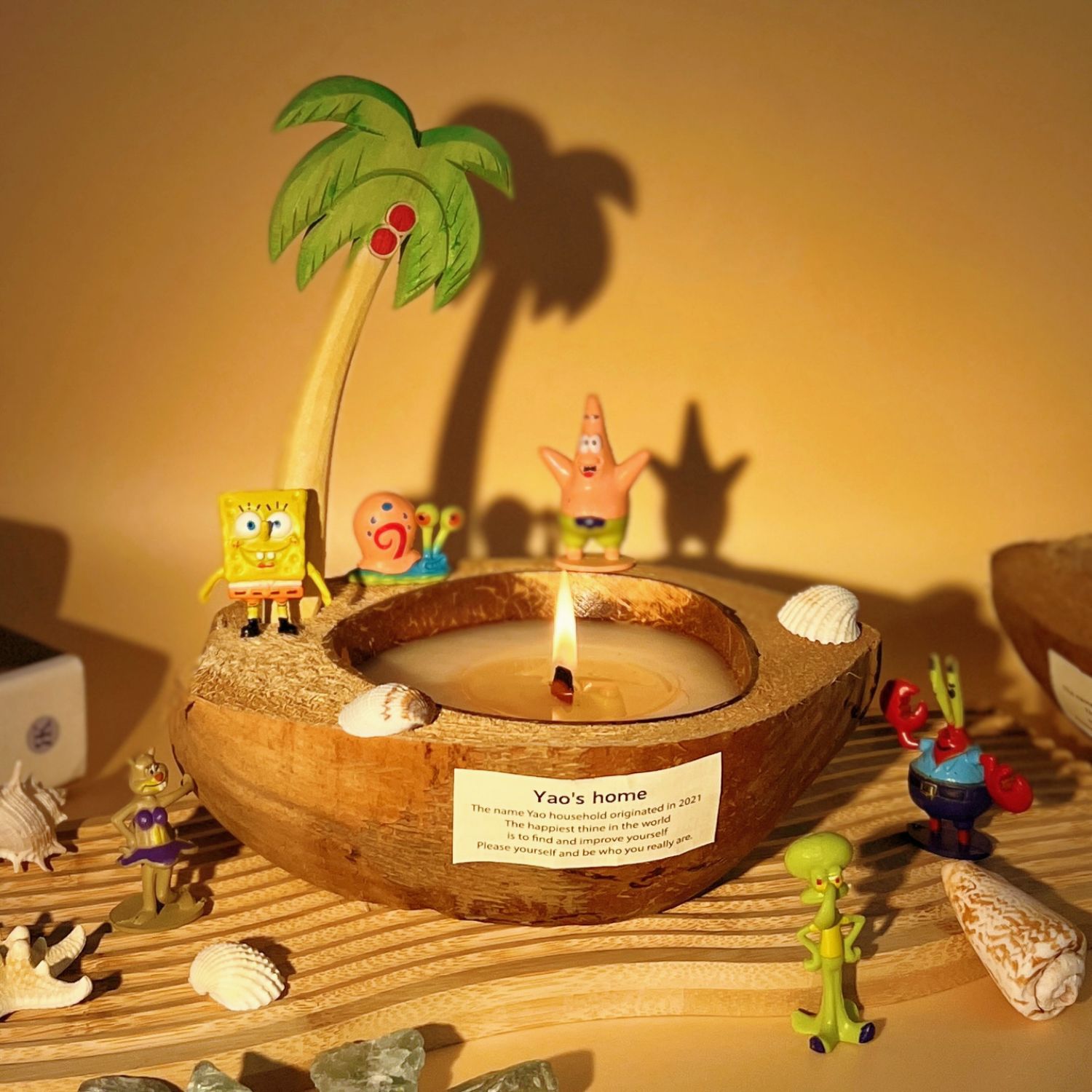 アロマキャンドル ヤシの殻 ビキニタウンの夢 ココナッツ キャンドル おしゃれ プレゼント いい匂い リラックス 誕生日 お祝い