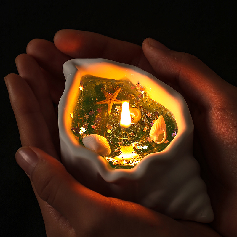 アロマキャンドル 貝殻型 ろうそく 海キャンドル アロマ ギフト 癒し おしゃれ インテリア