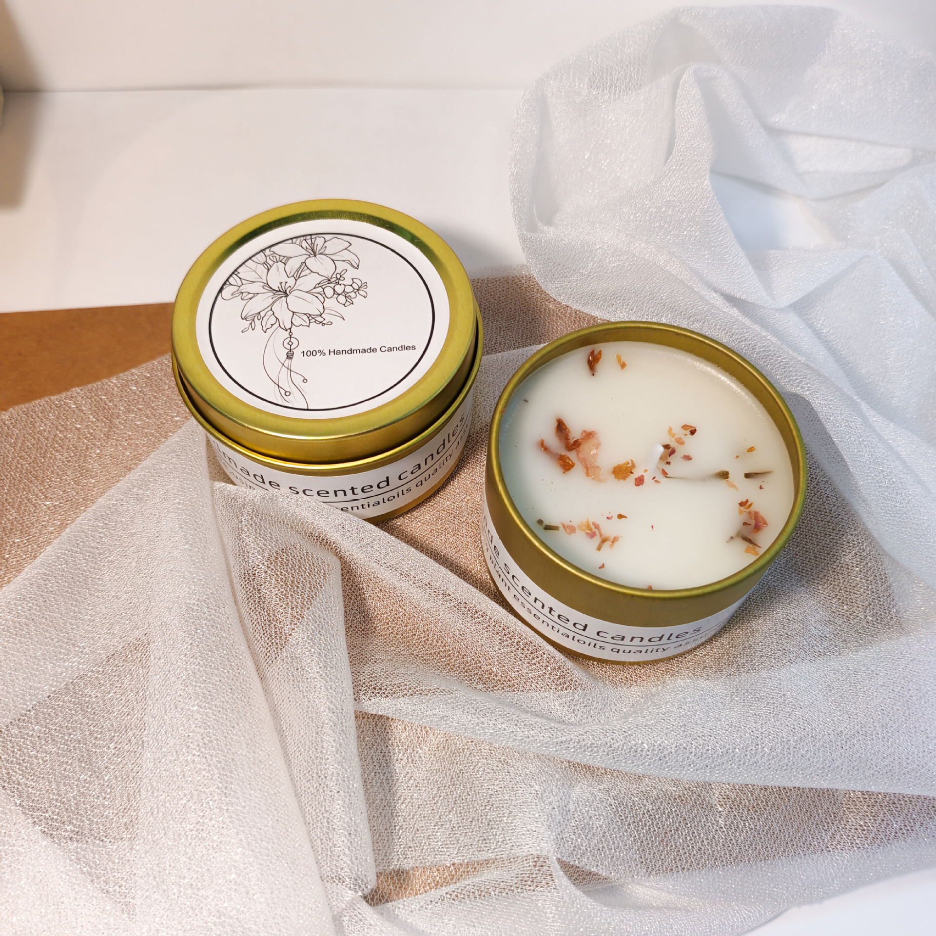 アロマキャンドル ドライフラワー おしゃれ 花 キャンドル 癒し 花ろうそく アロマ 寝室 香り プレゼント