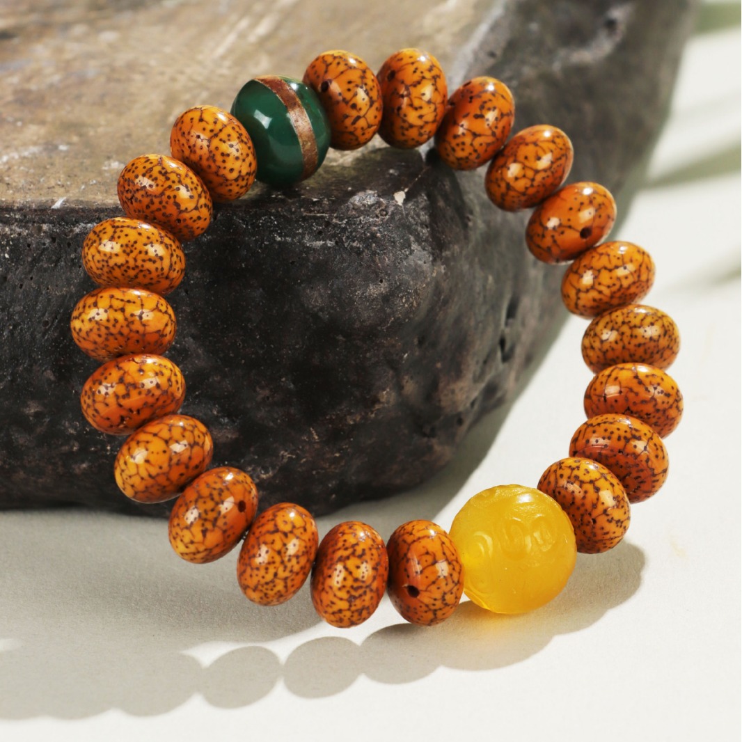 星月菩提樹 ブレスレット 女性用 男性用 数珠ブレスレット 黄瑪瑙 天然石 お守り