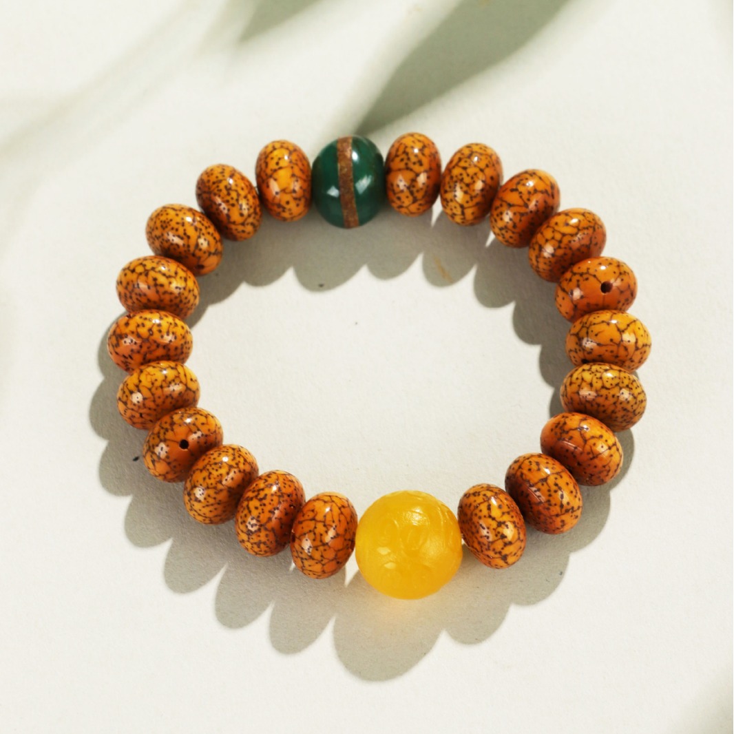 星月菩提樹 ブレスレット 女性用 男性用 数珠ブレスレット 黄瑪瑙 天然石 お守り