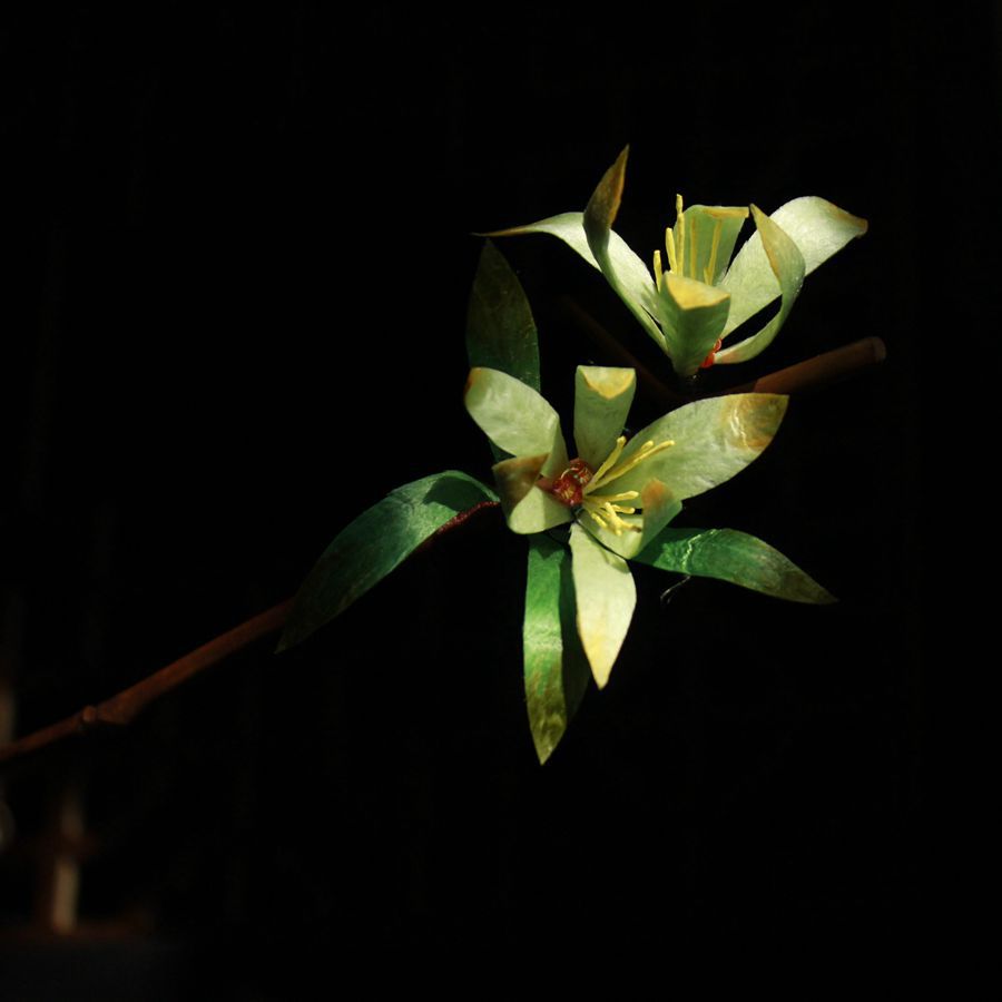 かんざし 天然竹 簪 絨花 梅 蘭 竹 菊 和風 ヘアアクセサリー 成人式 七五三 卒業式 入学式 