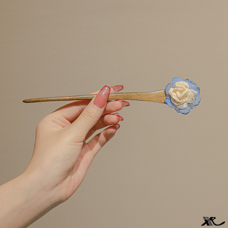 かんざし 簪  天然木 椿物語 レディース 一本差し 普段使い 髪飾り