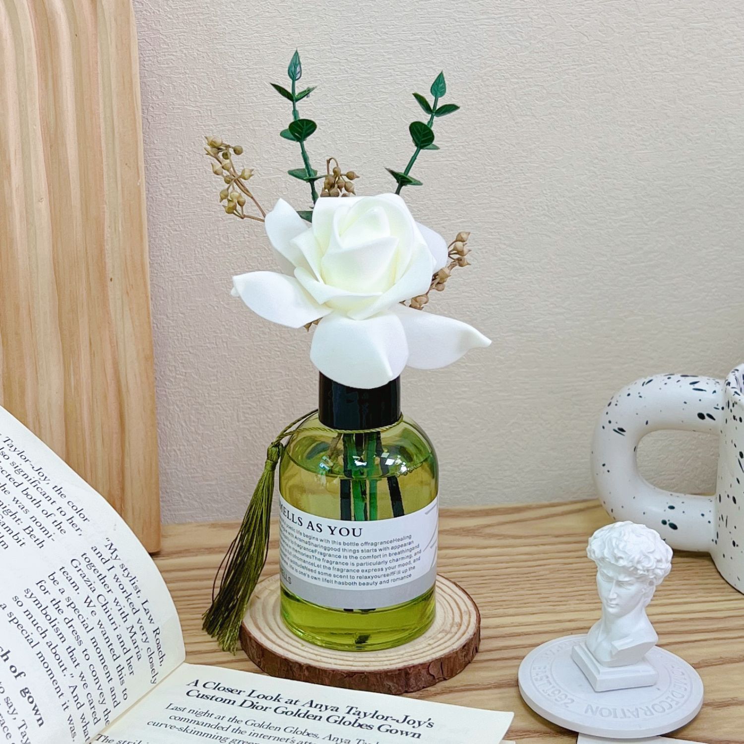 リードディフューザー スティック ドライフラワー  精油 天然 アロマディフューザー ディフューザー ルームフレグランス