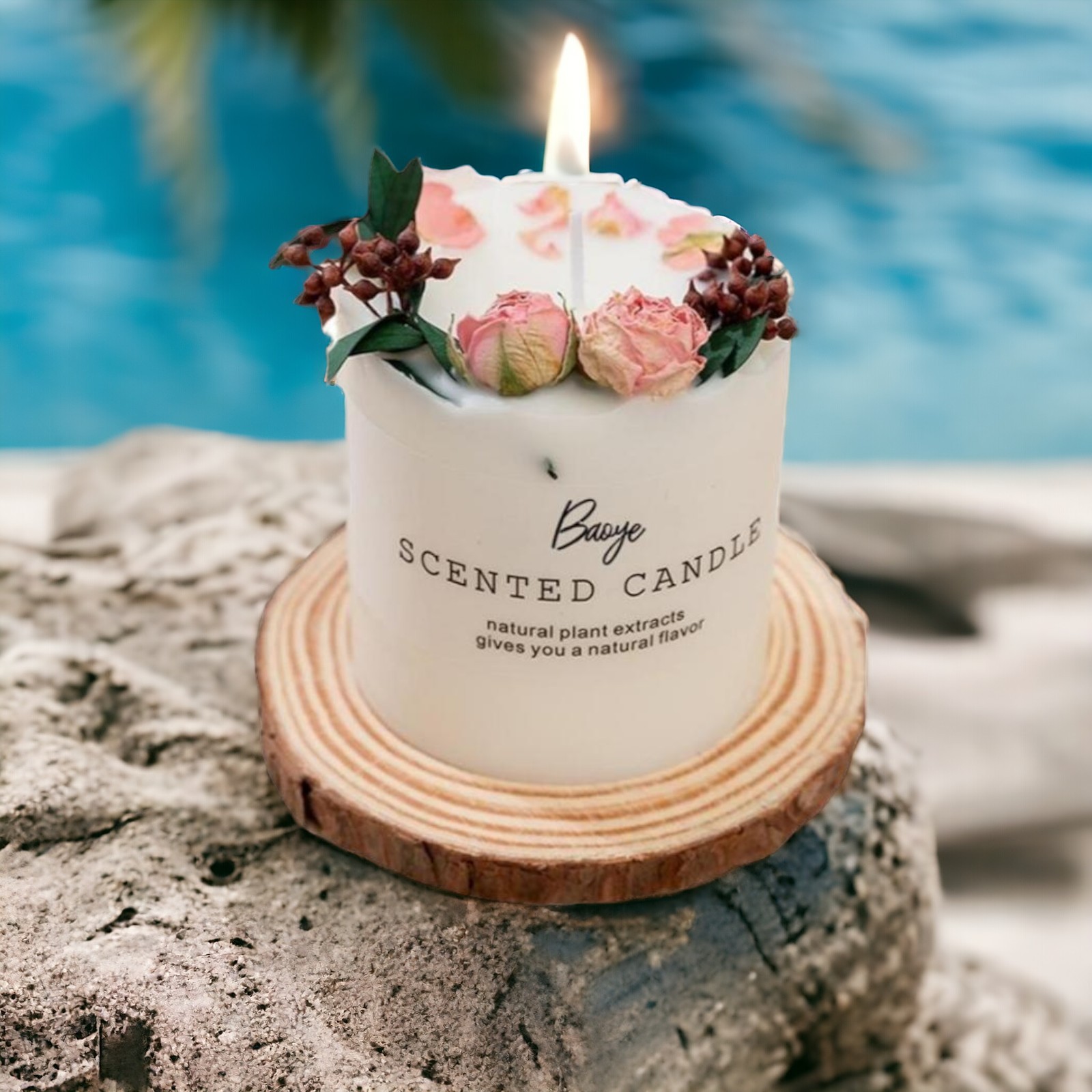 アロマキャンドル ろうそく ドライフラワー入り 誕生日プレゼント キャンドル ソイキャンドル 天然 女性 お風呂 瞑想