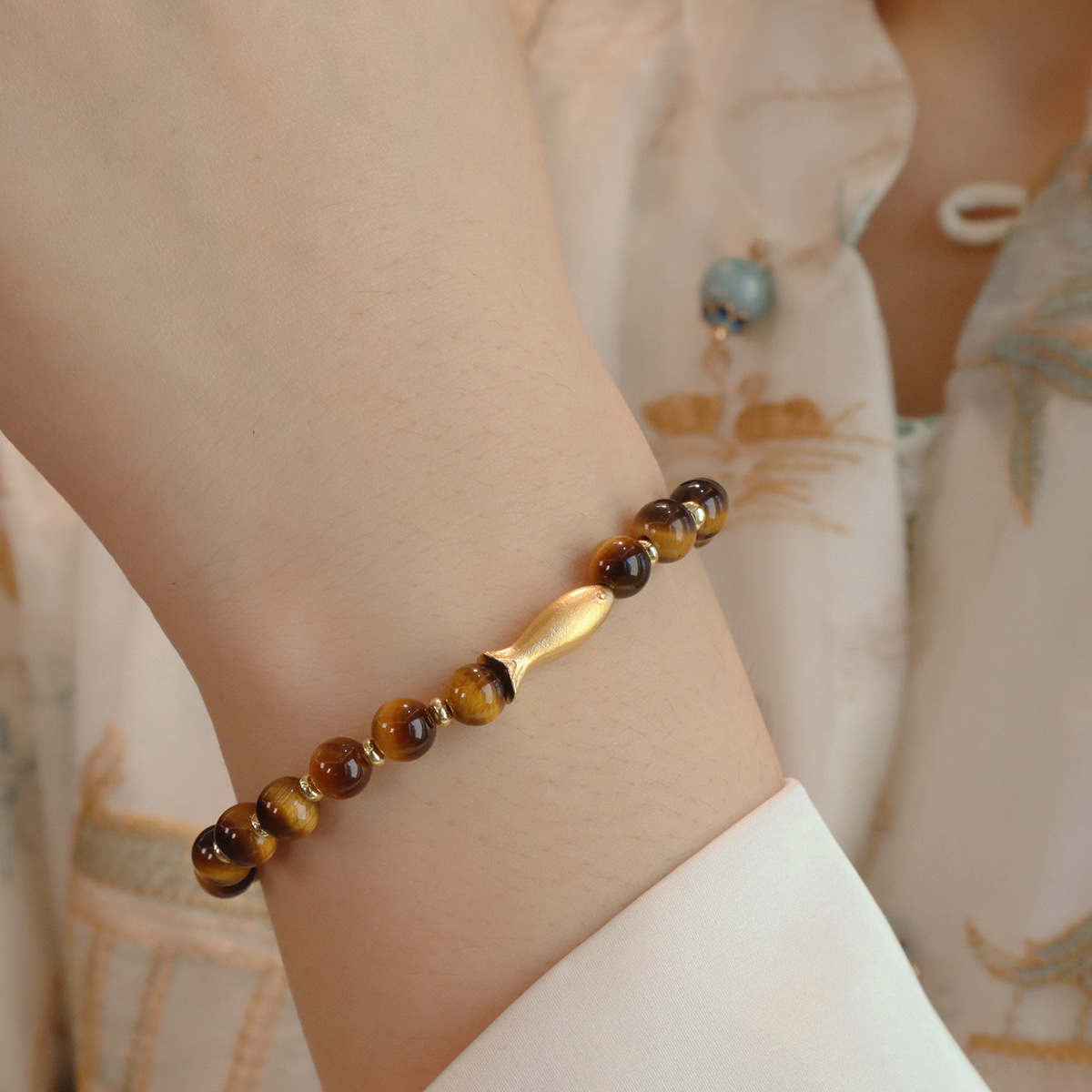 タイガーアイ ブレスレット 二色虎目石  パワーストーンブレスレット 天然石 数珠ブレス お守り