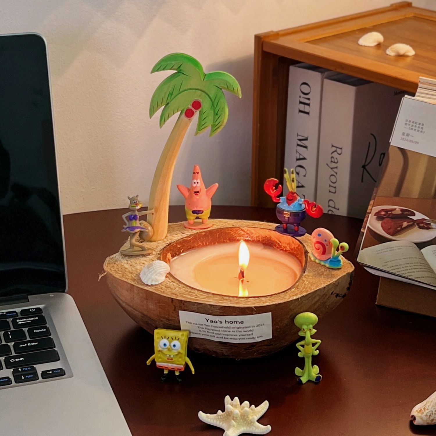 アロマキャンドル ヤシの殻 ビキニタウンの夢 ココナッツ キャンドル おしゃれ プレゼント いい匂い リラックス 誕生日 お祝い