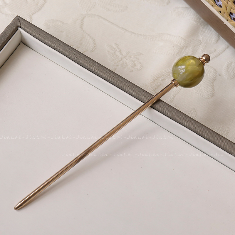 シンプル かんざし 簪 ヘアスティック 飴玉  一本挿し レディース 着物 髪飾り 普段使い 留袖 花火大会 大人 成人式 七五三