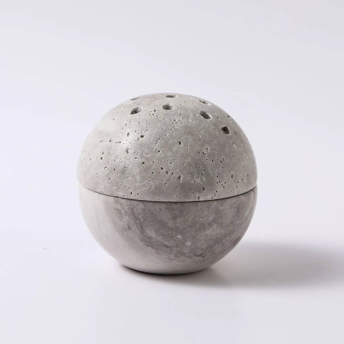 香炉 大理石製 球形 香皿 白檀香用 香道 置物 チベット