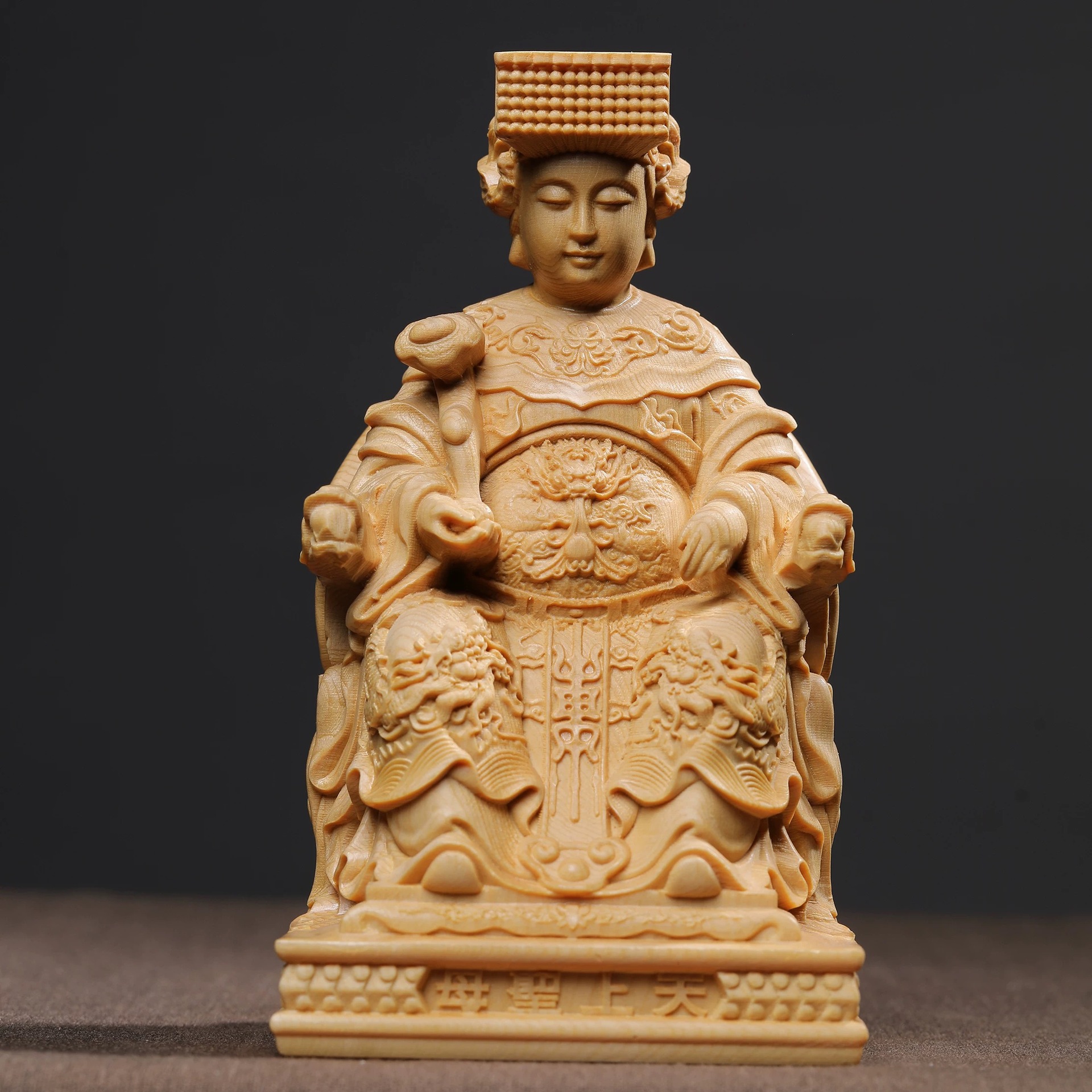 石仏 石像 媽祖 海神聖母 供養 祈福禅意 客間 玄関 卓上 装飾品工艺品 置物 置物 媽祖像 まそぞう ヒノキ製 海上守護神 天上聖母 仏像