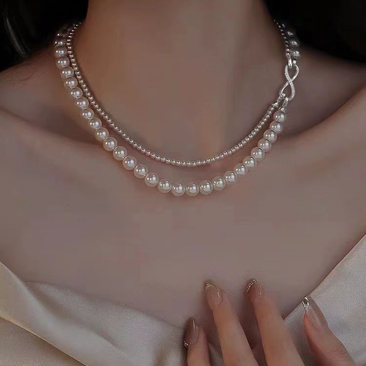 真珠 ネックレス 7-8mm 2連 パールネックレス 本真珠 フォーマル 普段使い 結婚式