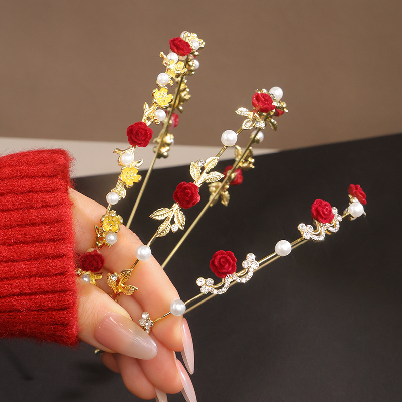 髪飾り成人式 カチューシャ  薔薇 バラ パールカチューシャ 痛くない おしゃれ  結婚式 二次会 プレゼント