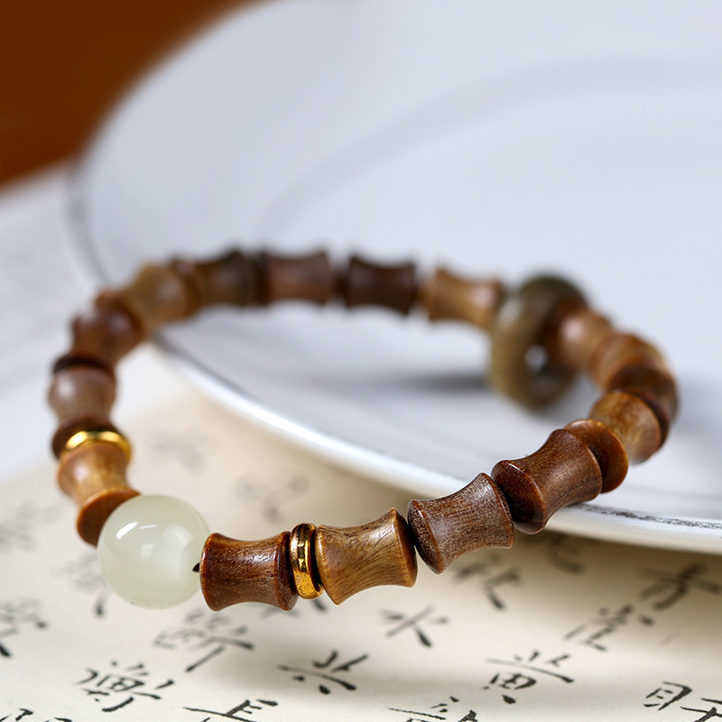 念珠 木製ブレスレット 女性用 腕輪 緑檀 生命樹 天然石 数珠 ブレスレット ギフト 贈り物