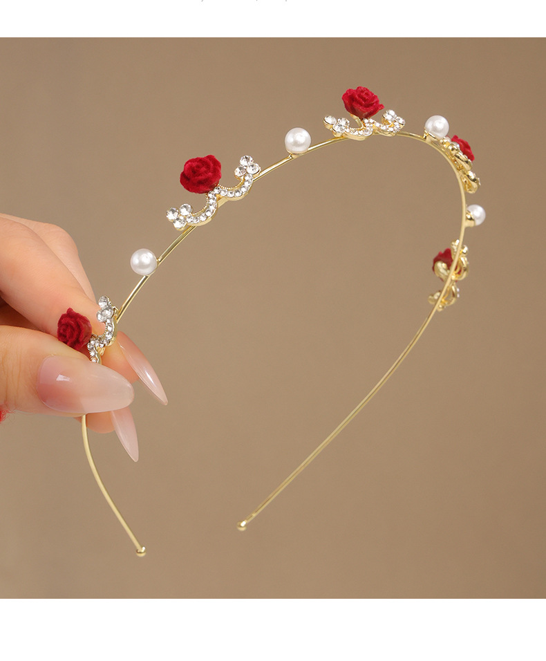 髪飾り成人式 カチューシャ  薔薇 バラ パールカチューシャ 痛くない おしゃれ  結婚式 二次会 プレゼント