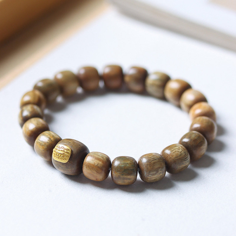 数珠 ブレスレット 緑檀 仏教 念珠 りょくだん 10mm グリーン 木製  